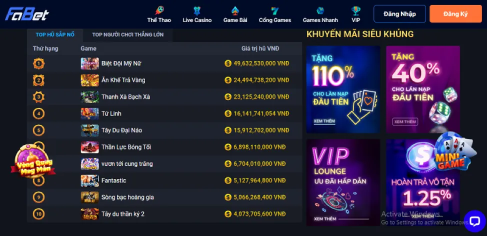Khuyến mãi dành riêng cho các sản phẩm game tại tải ok3686